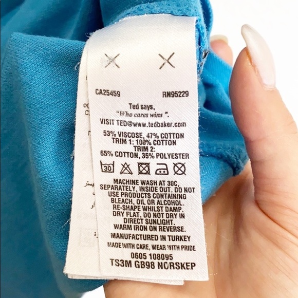 Ted Baker London Blue Men’s Button Polo Shirt - Picture 9 of 14